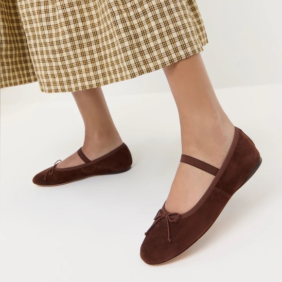 Loeffler Randall // NEW Leonie Espresso Suede Ballet Flat - Picture 3 of 9